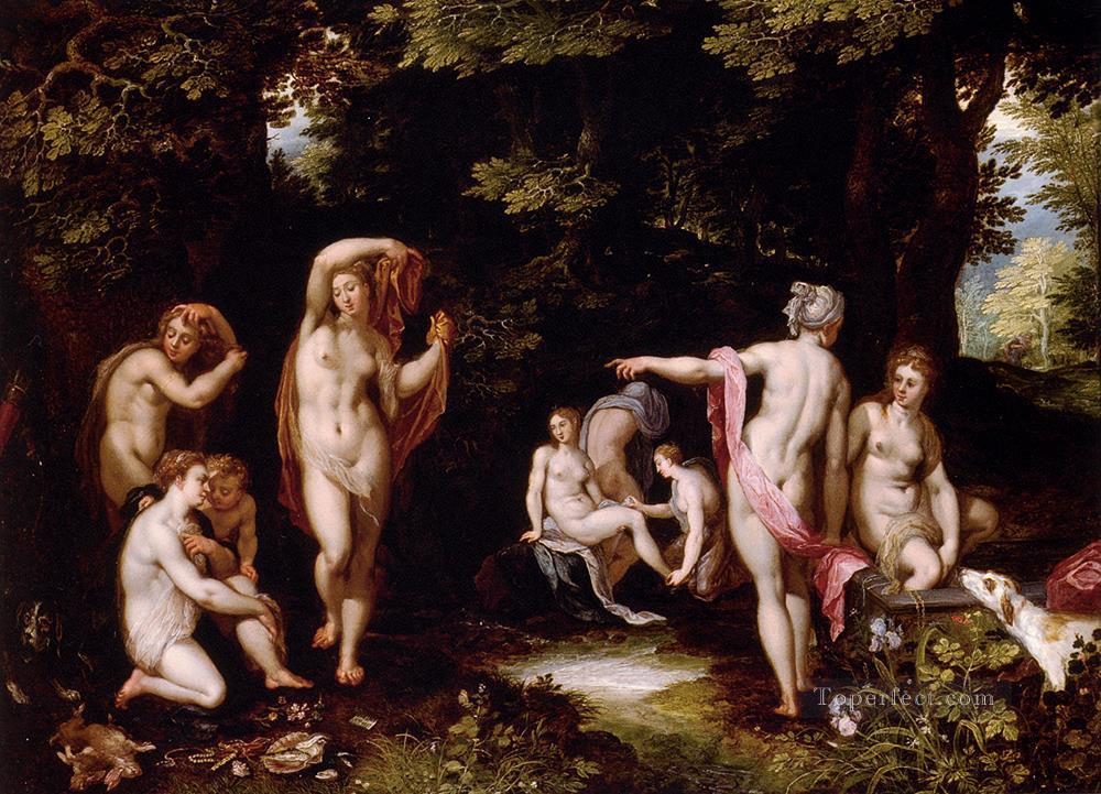 Brueghel Jan Diana And Actaeon nude Jean Antoine Watteau Oil Paintings